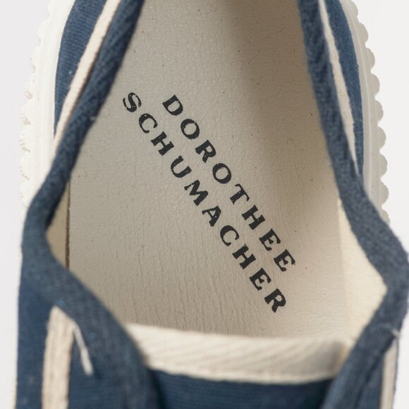 Dorothee Schumacher Cool Canvas Navy Lace-Up Platform Sneakers - Picture 9 of 9